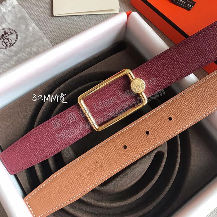 HERMES皮帶 OSCAR BUCKLE 雙面小牛皮 雙面皮帶 愛馬仕男士腰帶  hgh1903